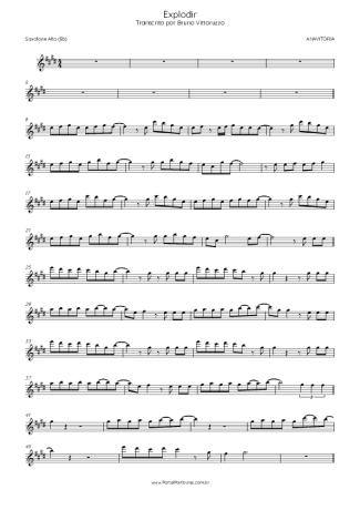ANAVITÓRIA  score for Alto Saxophone