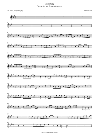 ANAVITÓRIA  score for Tenor Saxophone Soprano (Bb)