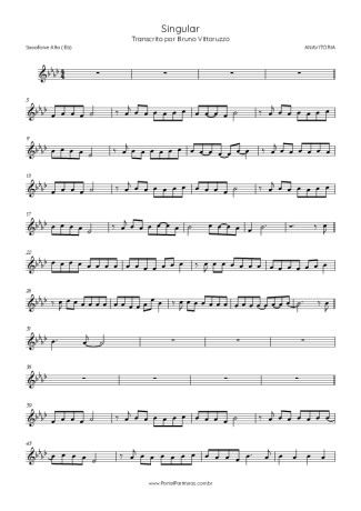 ANAVITÓRIA  score for Alto Saxophone