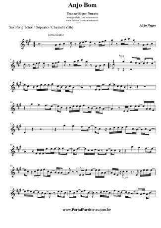Adão Negro  score for Tenor Saxophone Soprano (Bb)