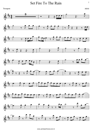 Adele  score for Trumpet