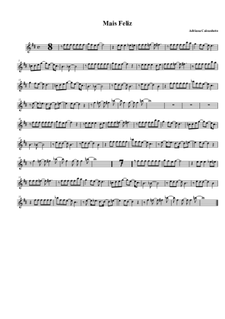 Adriana Calcanhotto Mais Feliz score for Tenor Saxophone Soprano (Bb)