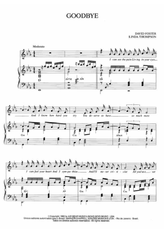 Air Supply  score for Piano