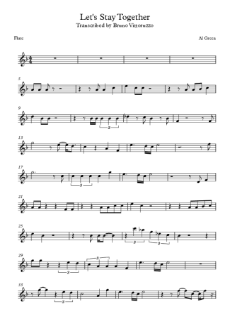 Al Green Let´s Stay Together score for Flute