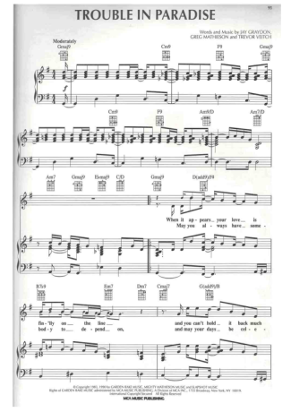 Al Jarreau  score for Piano