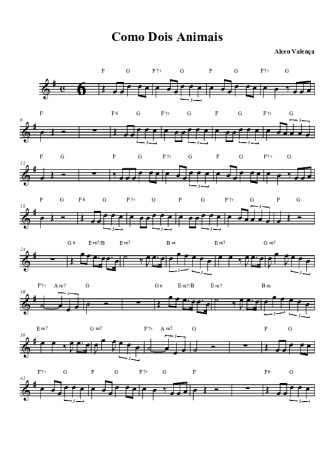 Alceu Valença Como Dois Animais score for Clarinet (Bb)