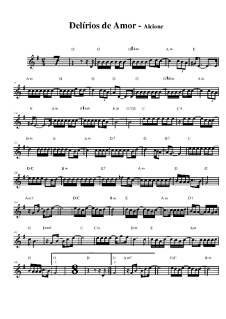 Alcione Delírios de Amor score for Alto Saxophone