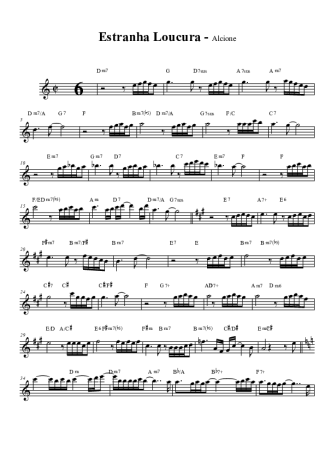 Alcione Estranha Loucura score for Alto Saxophone