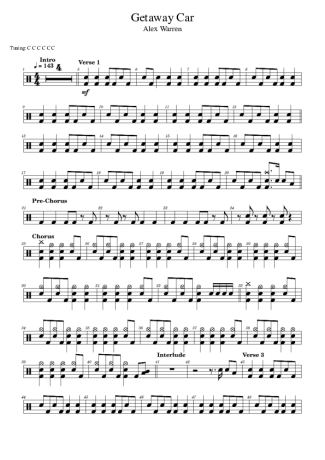 Alex Warren  score for Drums