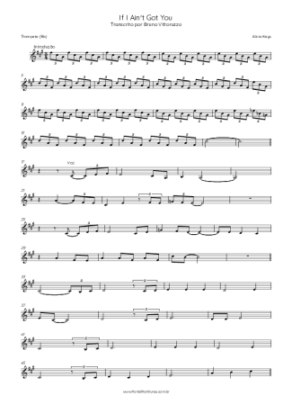 Alicia Keys  score for Trumpet
