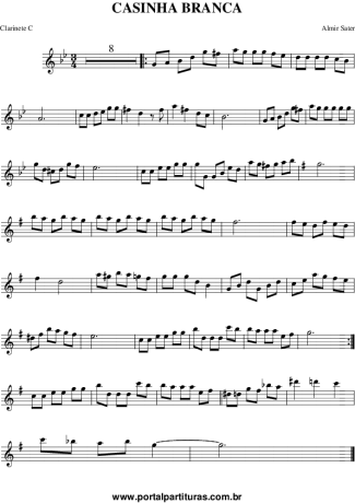 Almir Sater Casinha Branca (Você Vai Gostar) score for Clarinet (C)