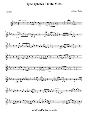Altemar Dutra Que Queres Tu De Mim score for Violin