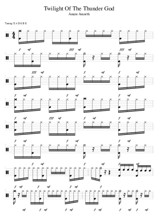 Amon Amarth  score for Drums