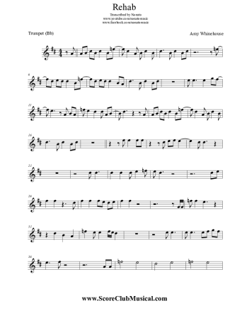 Amy Winehouse  score for Trumpet