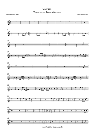 Amy Winehouse  score for Alto Saxophone