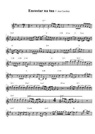 Ana Carolina  score for Tenor Saxophone Soprano (Bb)