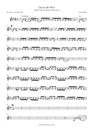 Score for Tenor Saxophone Soprano (Bb)