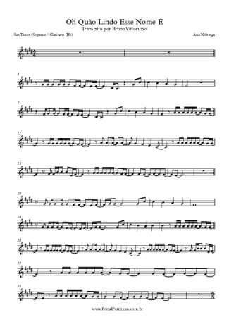 Ana Nóbrega  score for Tenor Saxophone Soprano (Bb)