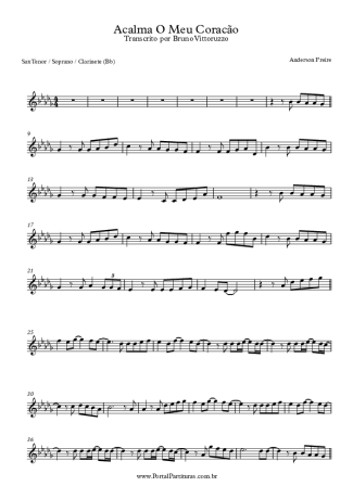 Anderson Freire Acalma O Meu Coração score for Clarinet (Bb)