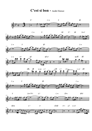 André Hornez C´est Si Bon score for Clarinet (Bb)