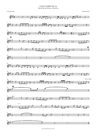 Andrea Bocelli  score for Trumpet