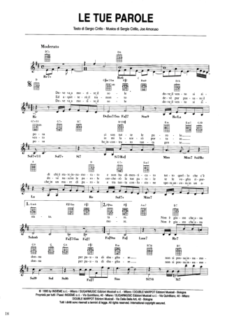 Andrea Bocelli Le Tue Parole score for Keyboard