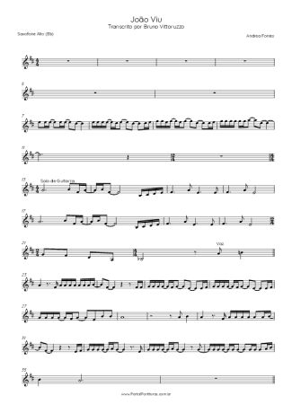 Gabriela Rocha - Lugar Secreto - Sheet Music For Alto Saxophone