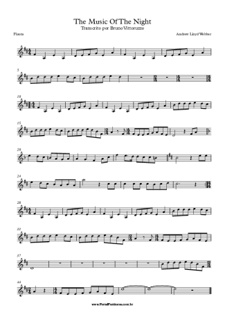 Andrew Lloyd Webber The Music Of The Night score for Flute