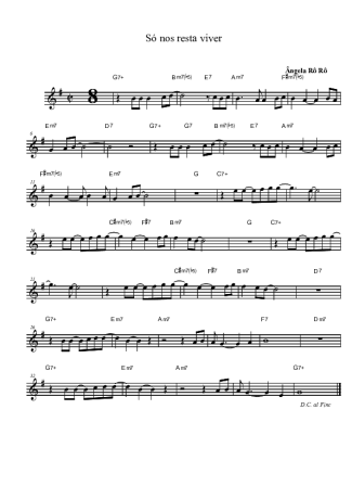Angela Rô Rô  score for Tenor Saxophone Soprano (Bb)
