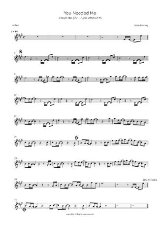 Anne Murray  score for Violin