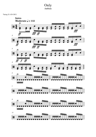 Score for Drums