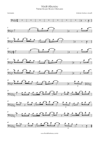 Antonio Carlos e Jocafi Você Abusou score for Cello