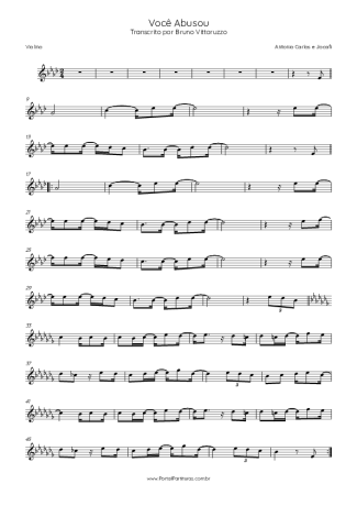 Antonio Carlos e Jocafi Você Abusou score for Violin