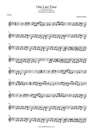 Ariana Grande  score for Violin