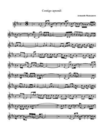 Armando Manzanero Contigo Aprendi score for Clarinet (Bb)
