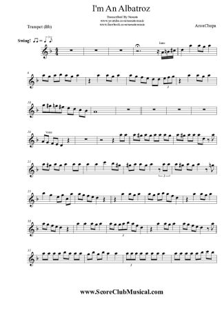 AronChupa I´m An Albatroz score for Trumpet