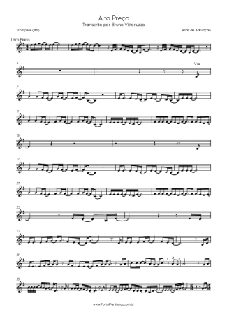 Asas da Adoração Alto Preço score for Trumpet