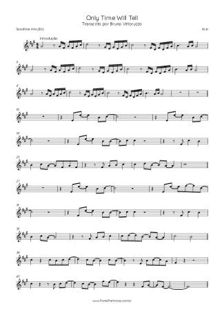 Asia  score for Alto Saxophone