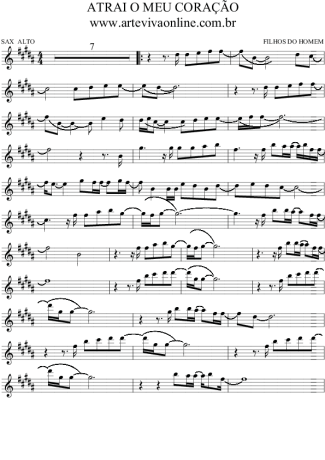 Atrai Meu Coração  score for Alto Saxophone