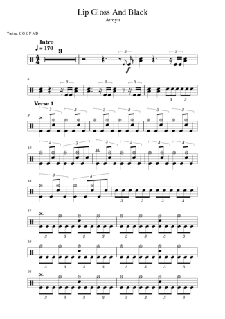 Score for Drums