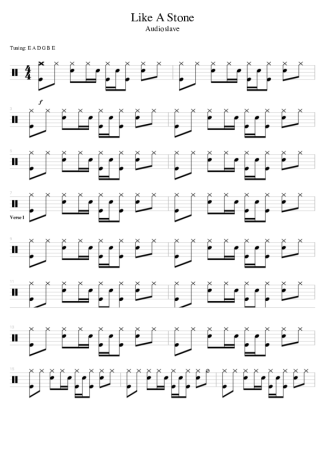 Audioslave  score for Drums