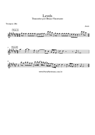 Avicii Levels score for Trumpet