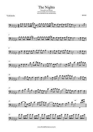Avicii  score for Cello