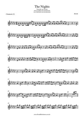 Avicii The Nights score for Clarinet (C)