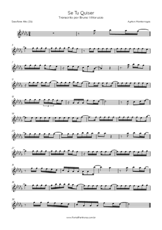 Ayrton Montarroyos  score for Alto Saxophone