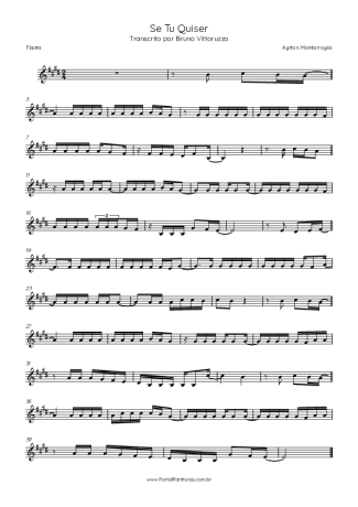 Ayrton Montarroyos Se Tu Quiser score for Flute