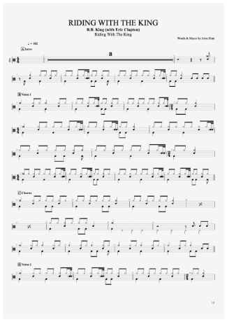 B.B. King  score for Drums