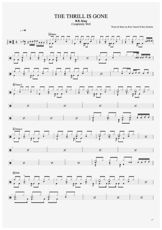 B.B. King  score for Drums