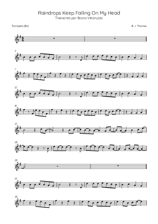 B.J. Thomas  score for Trumpet