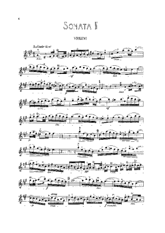 Bach Violin Sonata BWV1015 score for Violin